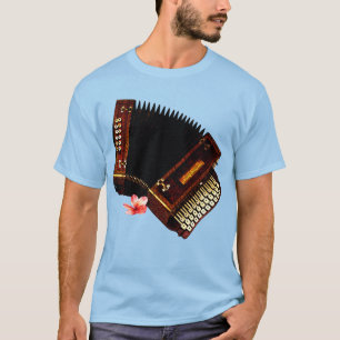 Camiseta Acordeón y Plumeria - Instrumento musical
