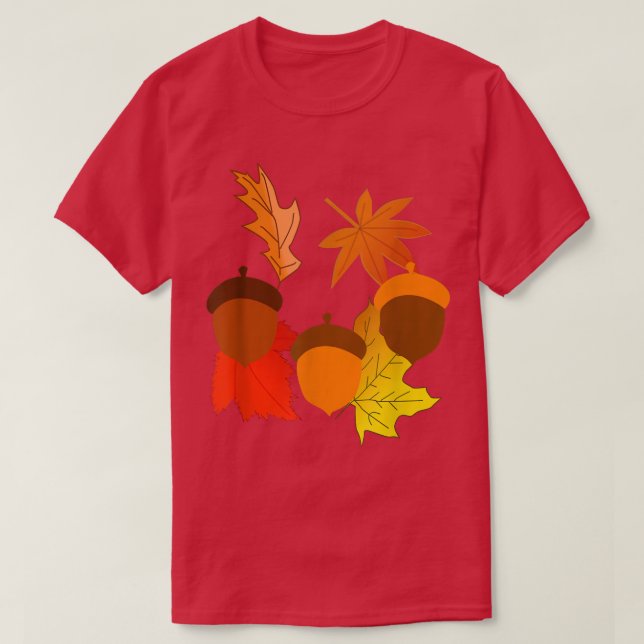 Camiseta Acordes y hojas de otoño (Diseño del anverso)