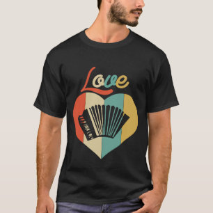Camiseta Acordio de amor retro vintage