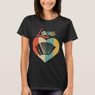 Camiseta Acordio de amor retro vintage