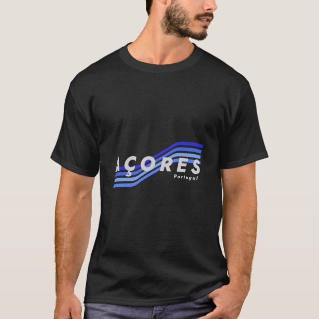 Camiseta Acores - Ola Azul (Anverso)