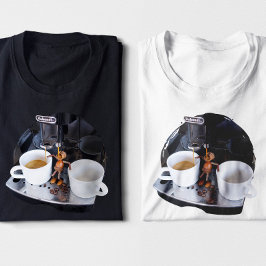 Camiseta Acorn elf drinking coffee right from coffeemaker