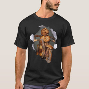 Camiseta Acorn Elf montando la moto T-Shirt