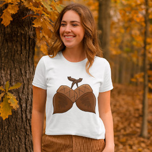 Camiseta Acorns Rustic Otumn Forest Nature