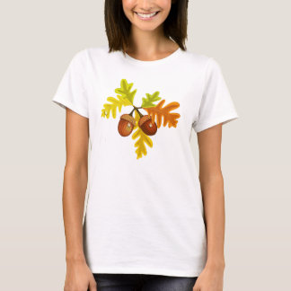 Camiseta Acorns y hojas
