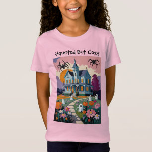 Camiseta Acosada pero acogedora y divertida Halloween