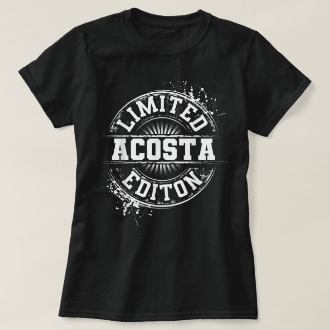Camiseta ACOSTA Funny Apellido Árbol Familia Reunión de Cum (Diseño del anverso)