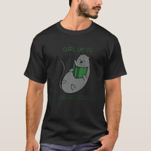 Camiseta Acóstate A Un Buen Libro Gato Cómodo Divertido Grá
