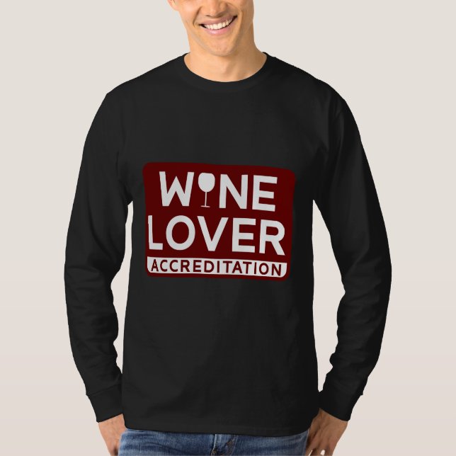 Camiseta Acreditación Del Vino Para La Bebida (Anverso)
