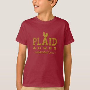 Camiseta Acres de Plaid - tee para niños de cosecha