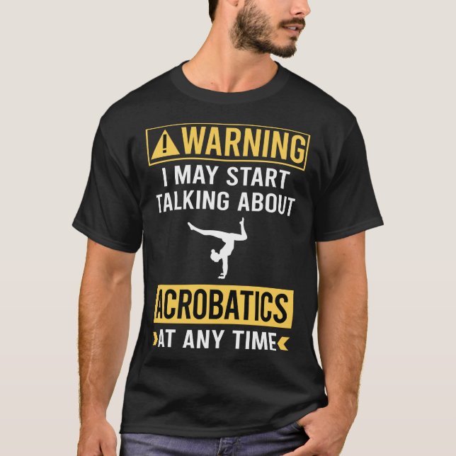 Camiseta Acrobacia de advertencia divertida Acrobat (Anverso)