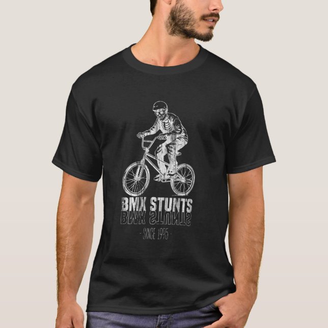 Camiseta acrobacias de BMX desde 1995 skeleton conduce BMX (Anverso)