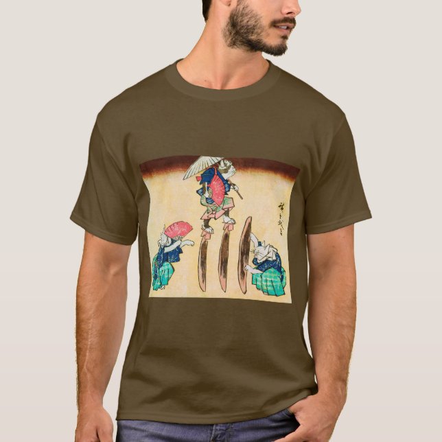 Camiseta Acrobat Cat, Hiroshige, Ukiyo-e (Anverso)