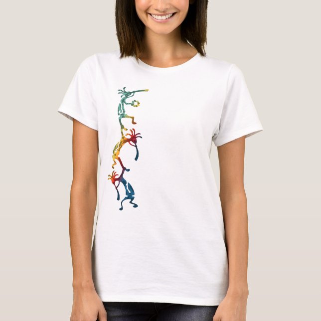 Camiseta Acróbatas del músico de KOKOPELLI + sus ideas (Anverso)