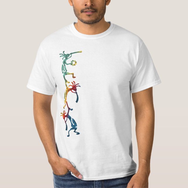Camiseta Acróbatas del músico de KOKOPELLI + sus ideas (Anverso)