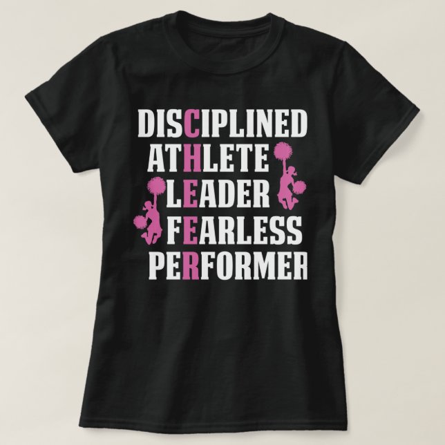 CAMISETA ACROBATICS DISCIPLINED ATHLETE LEADER FEARLESS PER (Diseño del anverso)