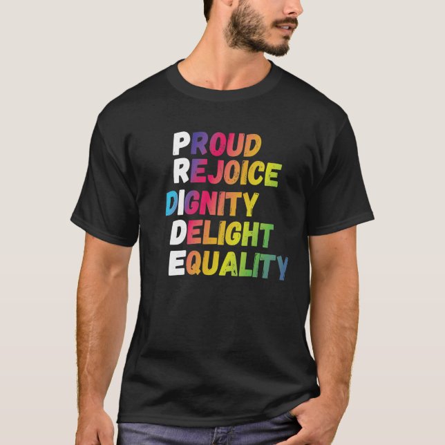 Camiseta Acrónimo de ORGULLO (Anverso)