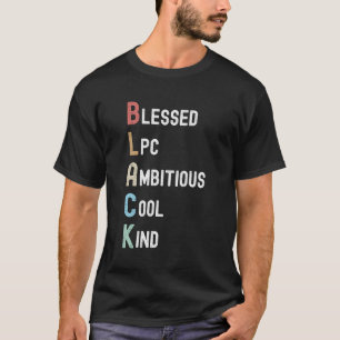 Camiseta Acrónimo negro afroamericano de terapeuta de la Lp