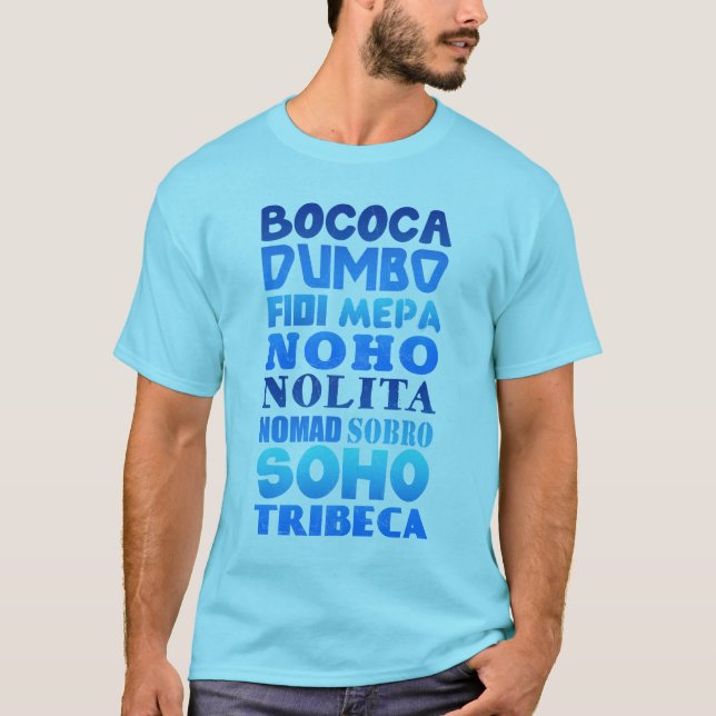 Camiseta Acrónimos de Nueva York (Anverso)