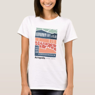 Camiseta Acrópolis Atenas Grecia arte abstracto de viaje fl