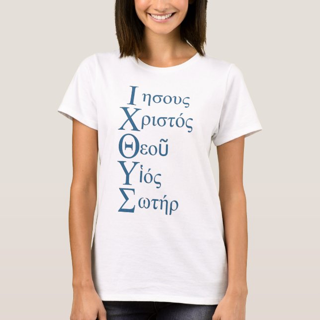 Camiseta Acrostic de IXOYE (azul) (Anverso)