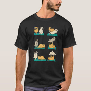 Camiseta Acroyoga con mascota pug