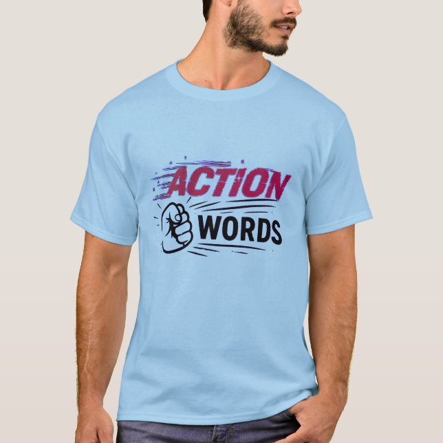 Camiseta Action Over Words Motivational Fist Graphic (Anverso)