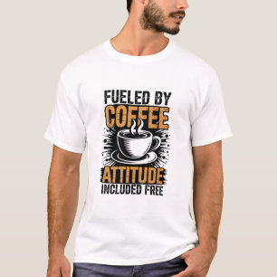 Camiseta Actitud alimentada por café incluida  Gratis diver