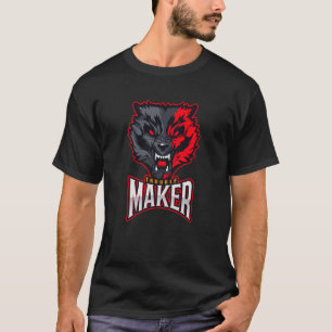 Camiseta Actitud de alborotador Rebel Wolf 1