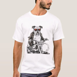 Camiseta Actitud de Bulldog de motociclismo