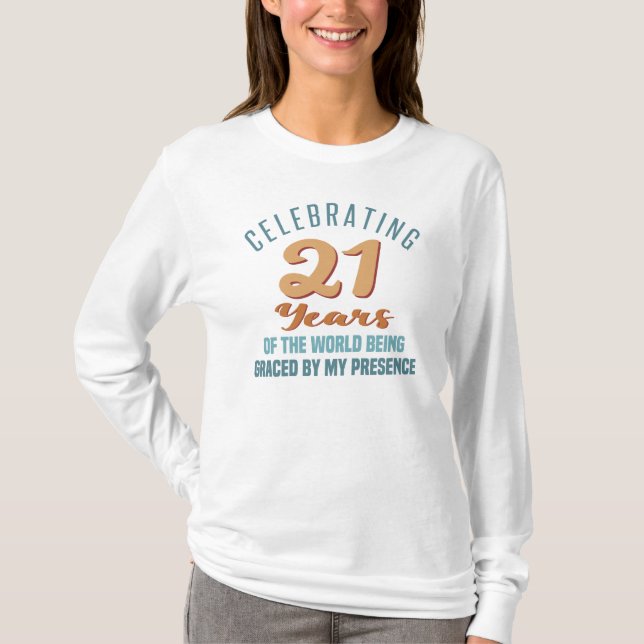 Camiseta Actitud de cumpleaños 21 (Anverso)