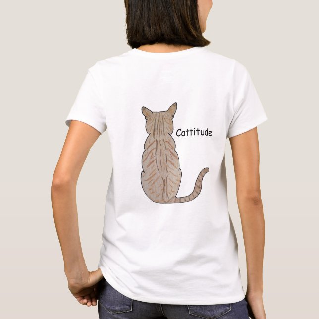Camiseta Actitud de gato (Reverso)