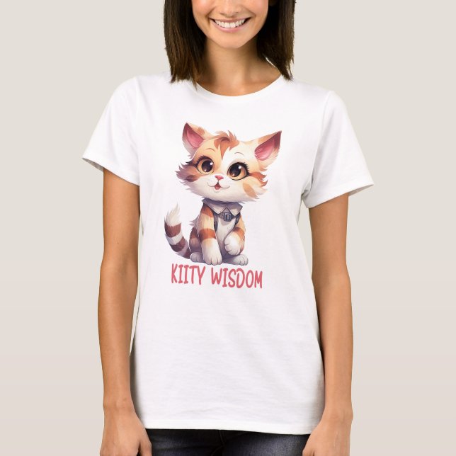 Camiseta Actitud de gato despreocupada - Diseño felino lúdi (Anverso)