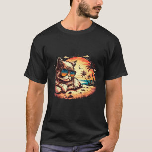 Camiseta Actitud de gato en el paraíso Gato divertido en la