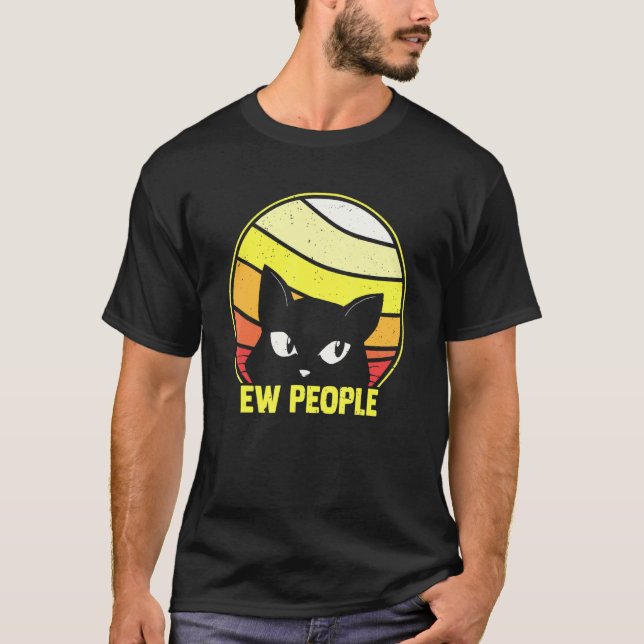 Camiseta Actitud de gato malhumorado (Anverso)