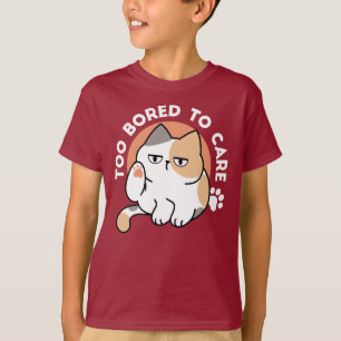 Camiseta Actitud de Gato Perezoso – Demasiado Aburrido para