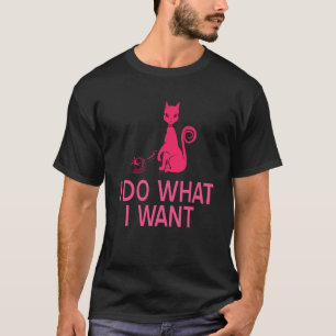 Camiseta Actitud de Gato Rebelde Hago lo que Quiero Humor C