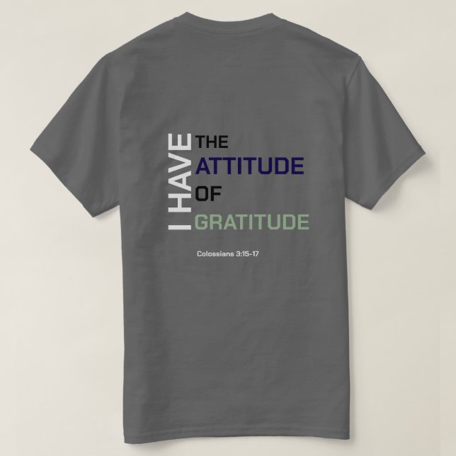 Camiseta Actitud de Gratitud (Reverso del diseño)