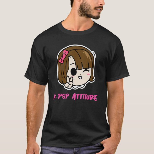 Camiseta Actitud de K Pop (Anverso)
