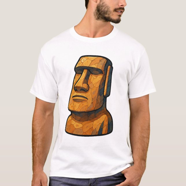 Camiseta Actitud de la antigüedad de Stoic Moai (Anverso)