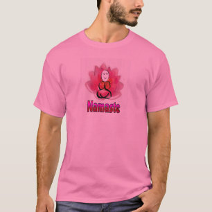 Camiseta Actitud de la yoga con la flor de Lotus "Namaste "