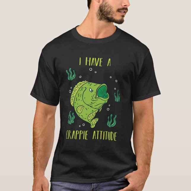 Camiseta Actitud de rappie de camisas de pesca rappie (Anverso)
