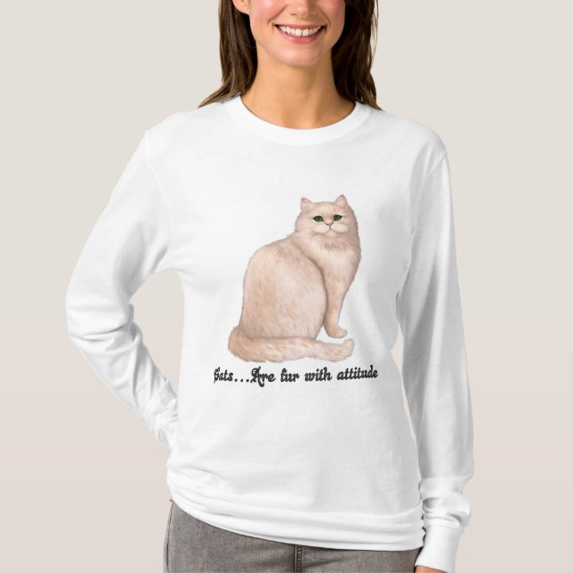 Camiseta Actitud del gato (Anverso)
