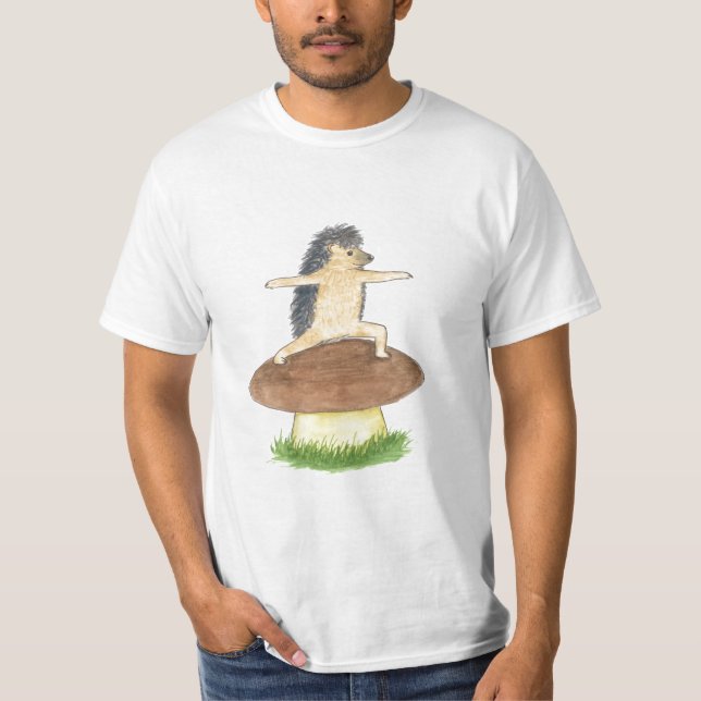 Camiseta Actitud del guerrero 2 de la yoga del erizo (Anverso)