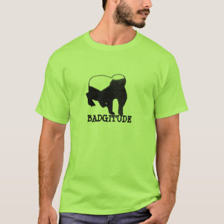 Camiseta Actitud del tejón de miel de Badgitude