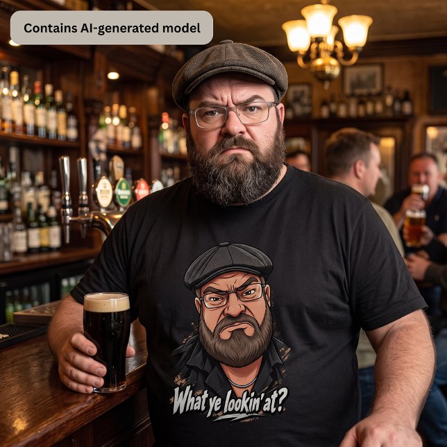 Camiseta Actitud Gruñona – ¿Qué Estás Mirando? (Subido por el creador)