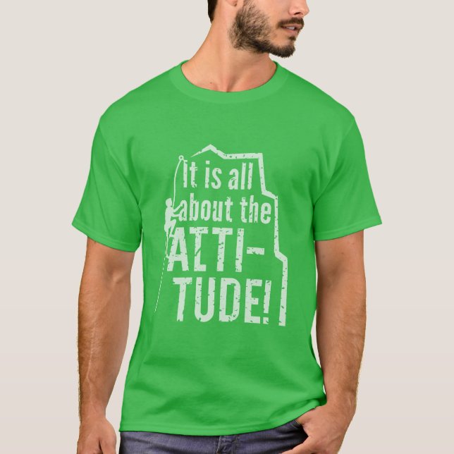 Camiseta Actitud o Altitud Grunge Escalada en Roca (Anverso)