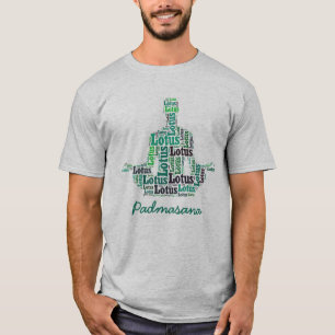 Camiseta Actitud Padmasana de Lotus de la yoga en sombras