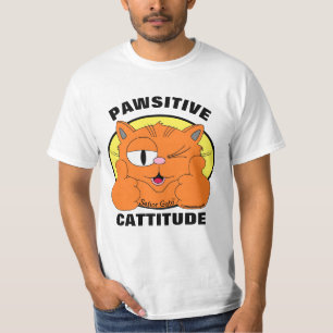 Camiseta ACTITUD PAWSITIVA Gato con Actitud Positiva Camise
