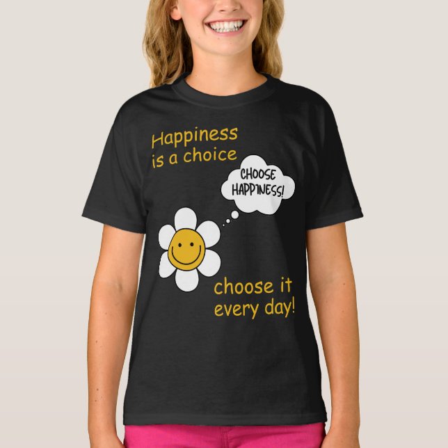 Camiseta Actitud positiva. ¡La felicidad es una elección! S (Anverso)